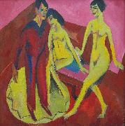 Ernst Ludwig Kirchner Dance School, oil